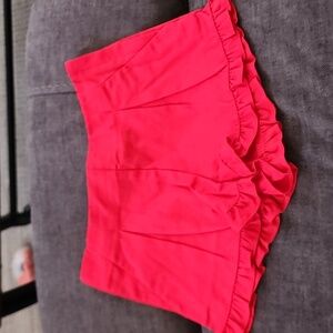 Janie and Jack Red ruffled shorts
